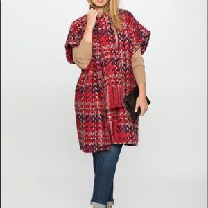 Eloquii Studio plaid blanket cape